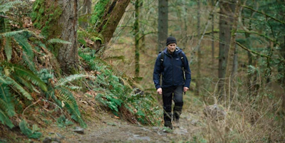 NFF Pacific Northwest and Alaska Program Director Patrick Shannon hikes a trail on the Columbia River Gorge.