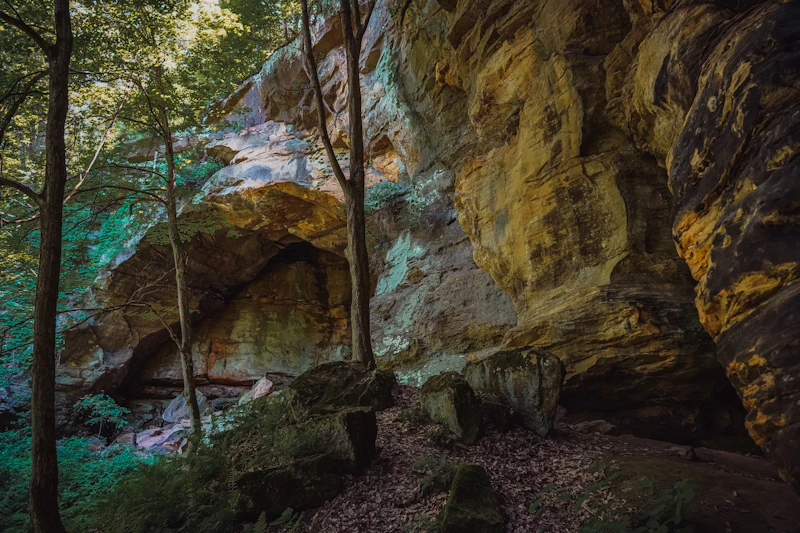 Rocky cliff.