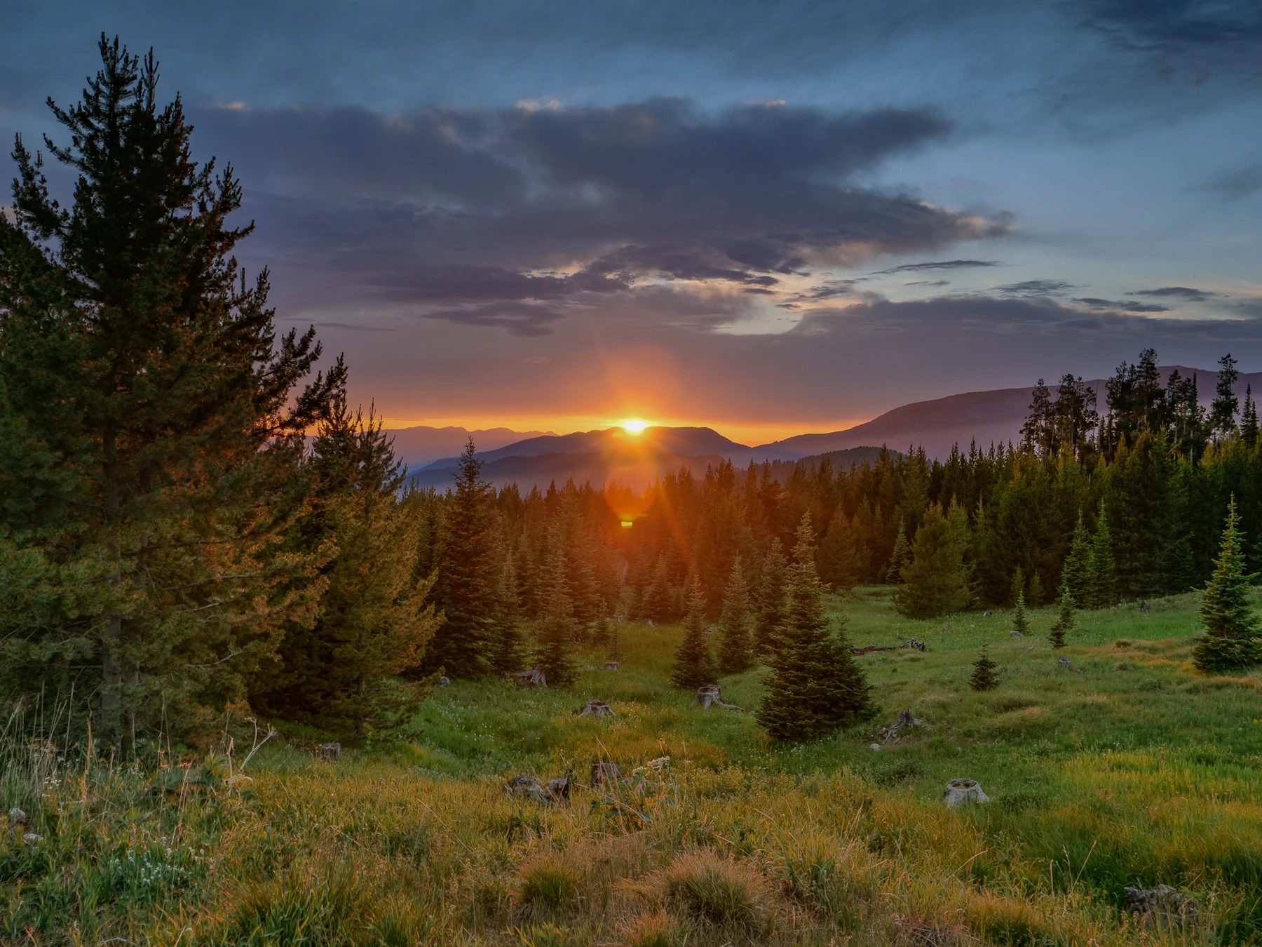 Mountain sunset.