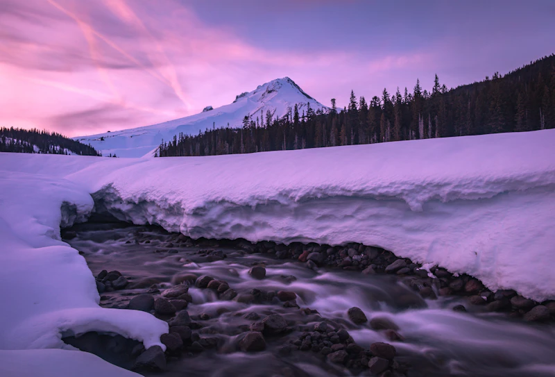 Frozen stream.