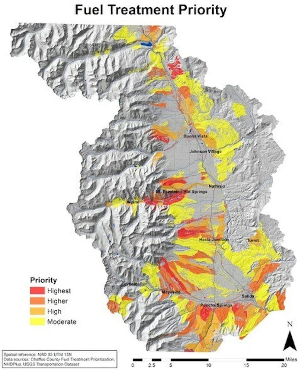 Chaffee County Wildfire Risk Map