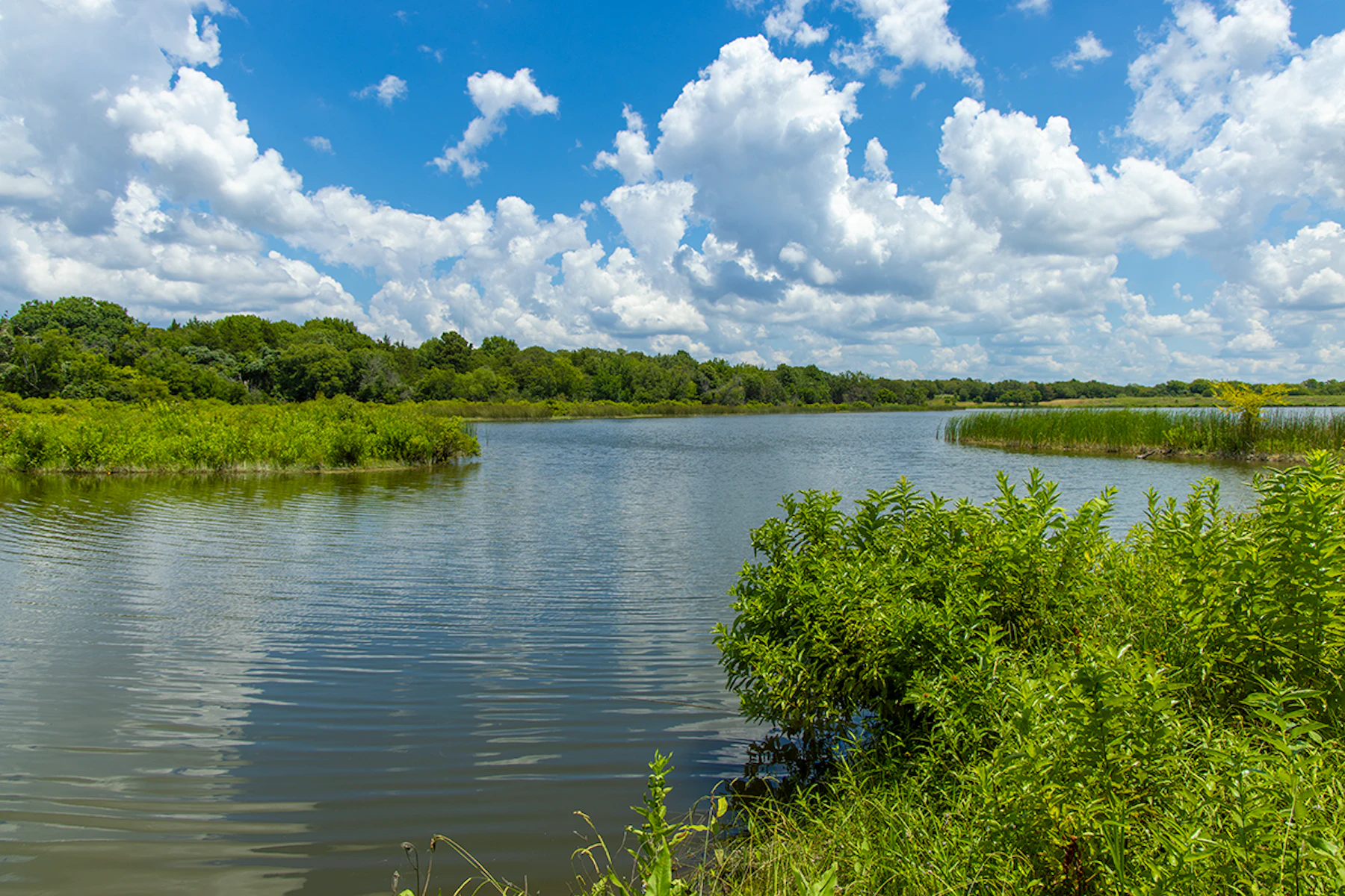 Lake on the LBJ National Grassland.