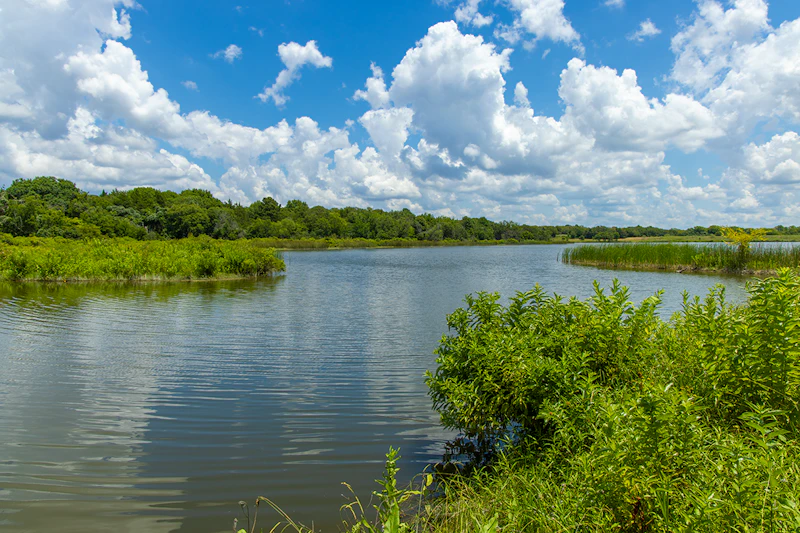 Lake on the LBJ National Grassland.