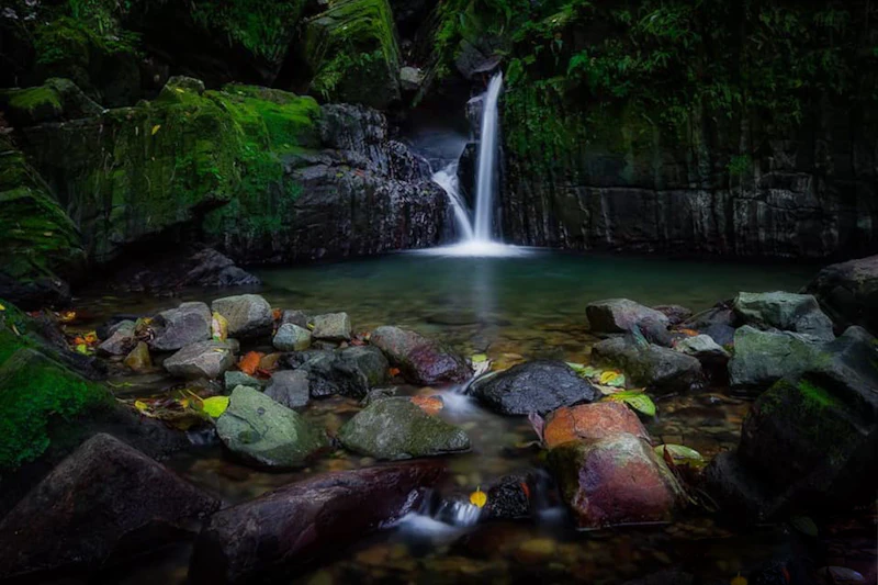 Dual waterfalls.