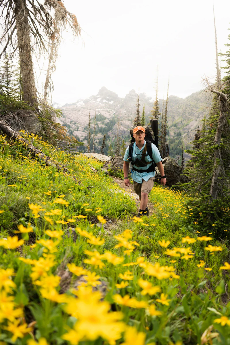Man hiking.