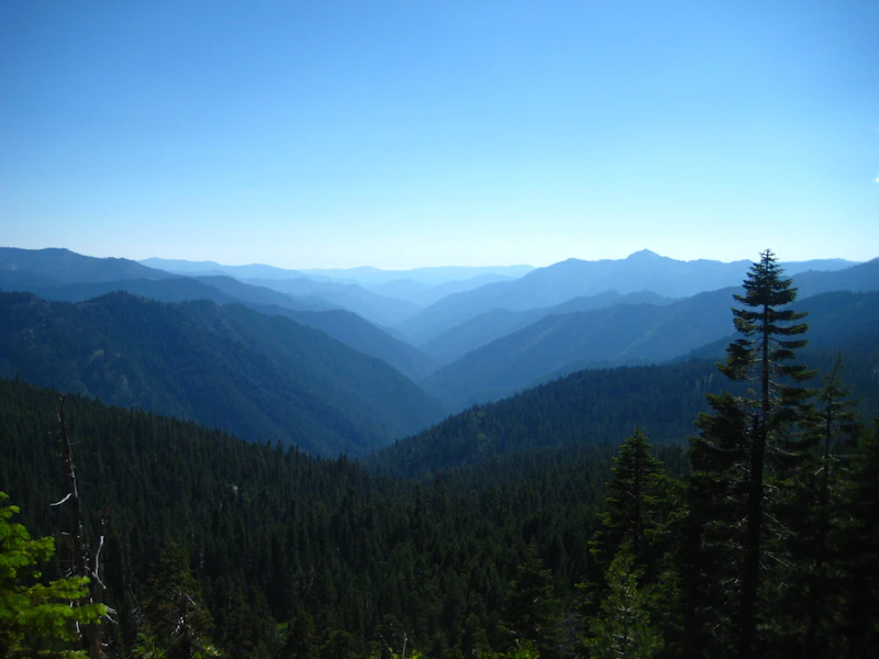 Mountains disappear into the distance.