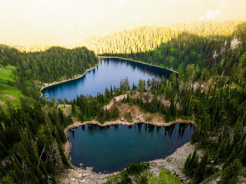 Twin lakes.