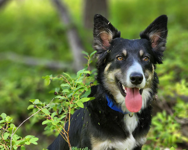 Border Collie posing near Magone Lake.
