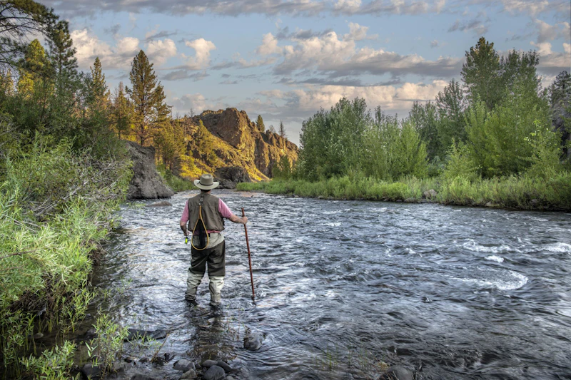 Fly fishing at day break.