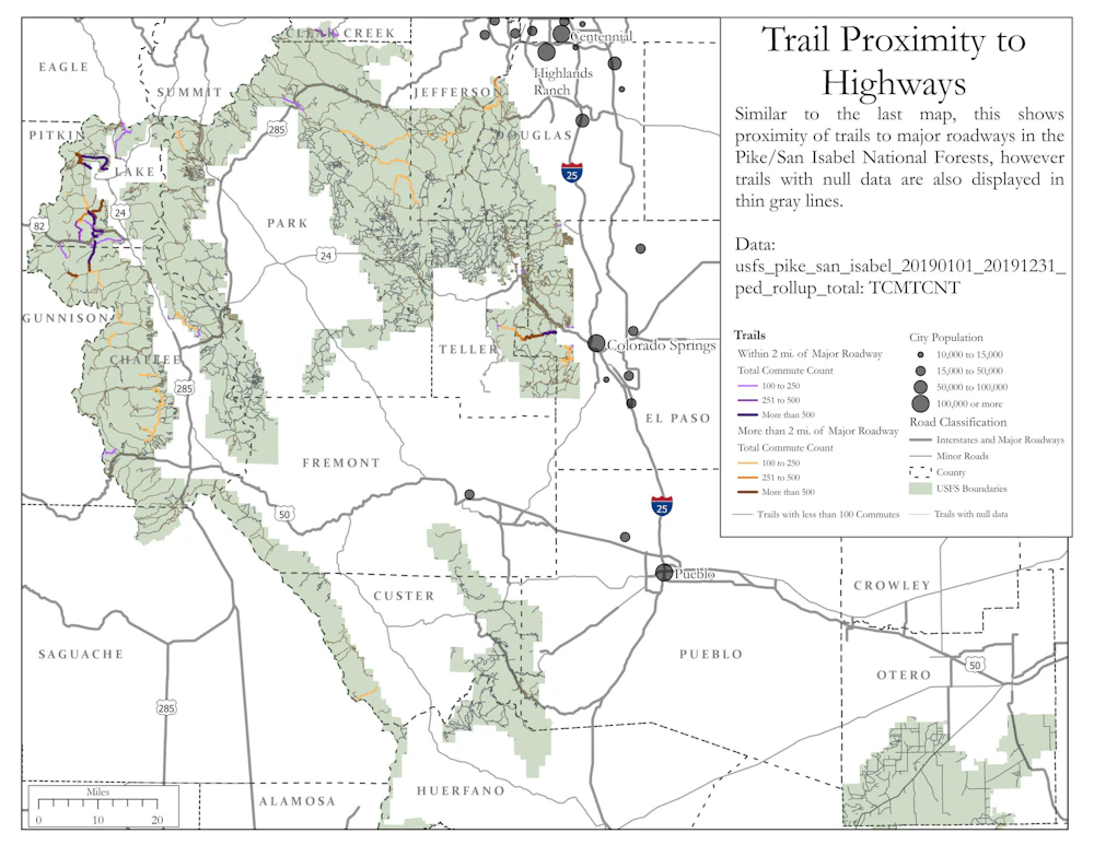 Trails With Proximity To Highways