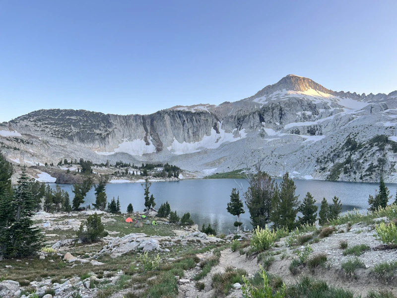 Lake-side camping.