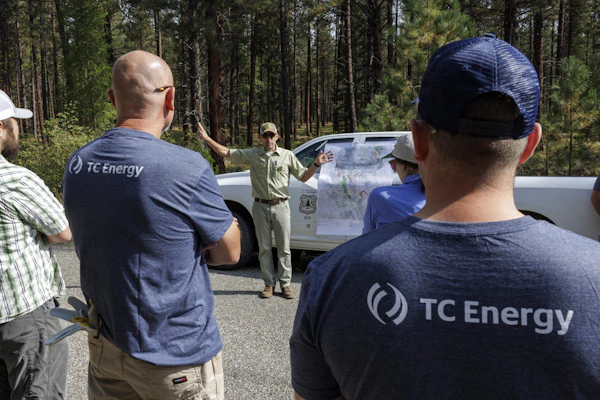 TC Energy employees on a site visit.