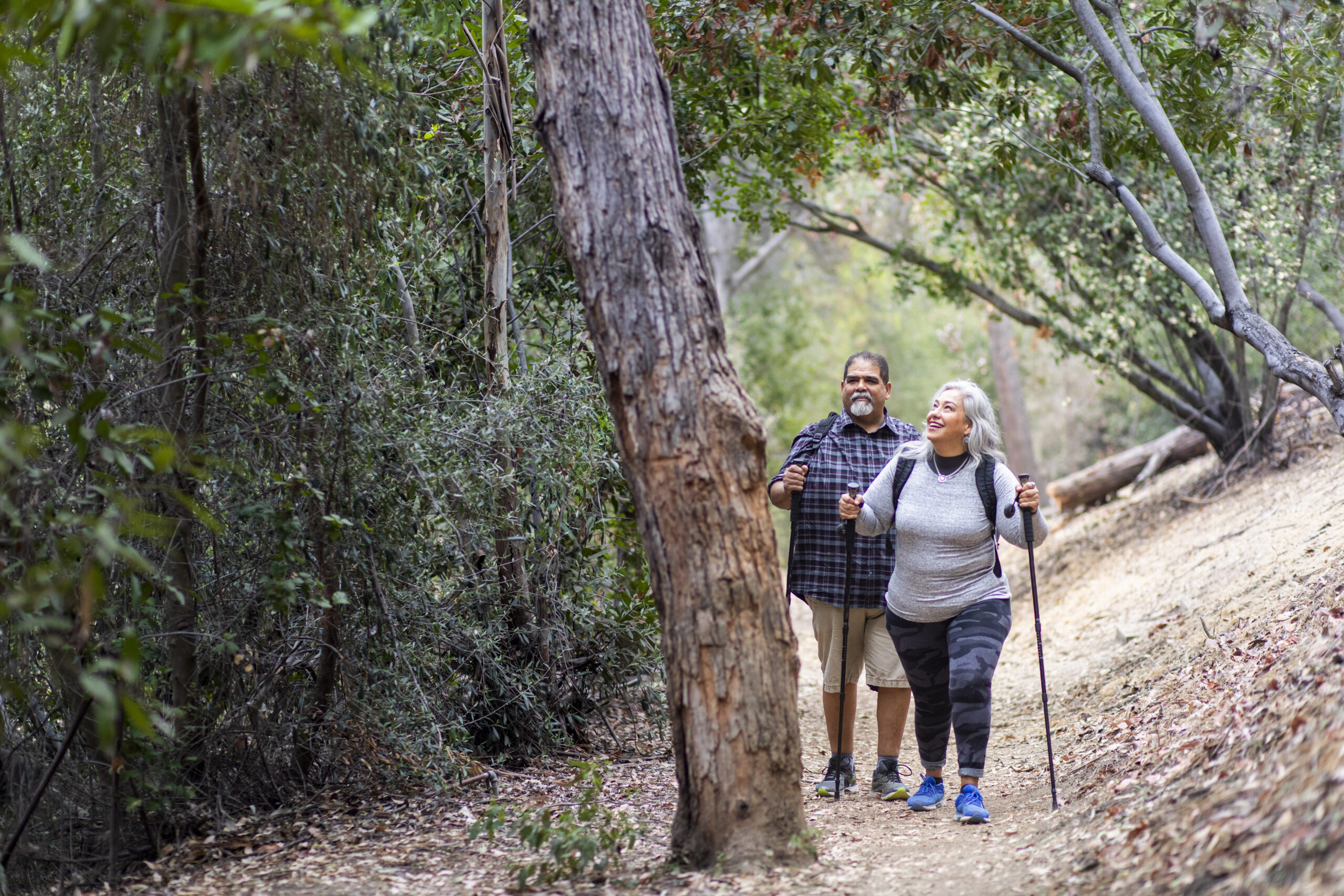 Older couple on a hike.
